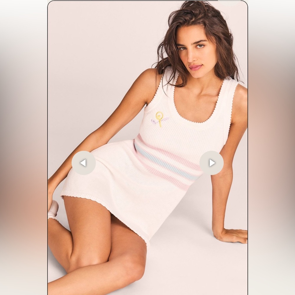 NWT LoveShackFancy Knit Indiana Tennis dress